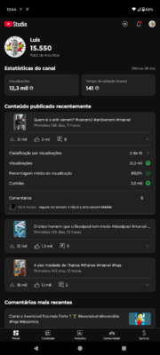Canal com mais de 15 mil inscritos super engajado