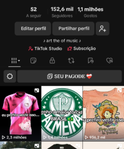 CONTA TIKTOK 152,6mil SEGUIDORES MONETIZADA