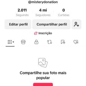 TIKTOK 4 MILHÕES SEGUIDORES