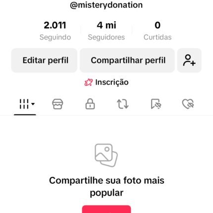 TIKTOK 4 MILHÕES SEGUIDORES