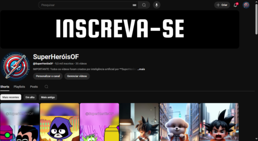 Canal YT - 9 mil inscritos