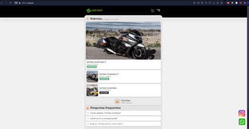 Site de Rifas / Sistema de Rifas