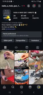 Página Instagram com 87k seguidores