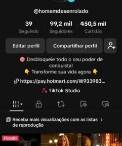 Conta tiktok monetizada 99k de seguidores
