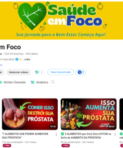 CANAL DE SAÚDE MONETIZADO COM 13.000 INSCRITOS