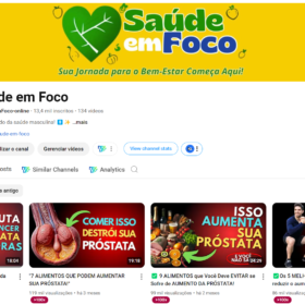 CANAL DE SAÚDE MONETIZADO COM 13.000 INSCRITOS