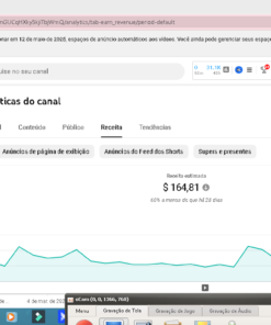 Projeto bombando de views, faturando no minimo 100 dolares mes, Canal Monetizado sem Strikes e com 16.500 Inscritos