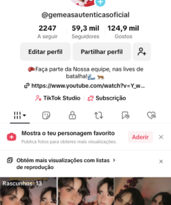 Conta TikTok super engajada com ela fiz muito dinheiro com 59 mil Seguidores