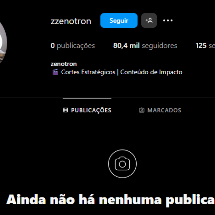 Conta de Instagram com 80mil seguidores