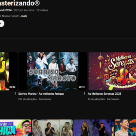 Canal do YouTube com 20 Mil Inscritos