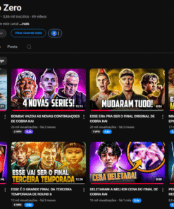Canal YouTube de cultura nerd monetizado e viral com 3.86K de inscritos