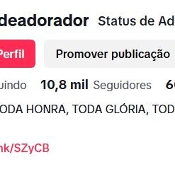 Perfil de Músicas Gospel TikTok | 10K Seguidores