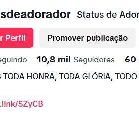 Perfil de Músicas Gospel TikTok | 10K Seguidores