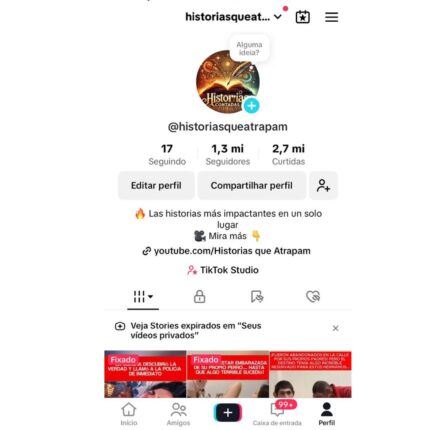 Conta Tiktok Monetizada com 1 Milhão e 300 Mil Seguidores