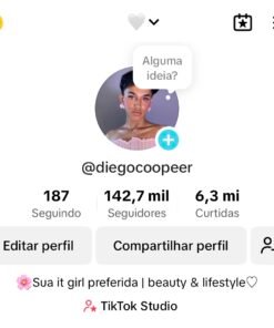 TIK TOK CONTA COM 142.7K Seguidores 6.3M Curtidas