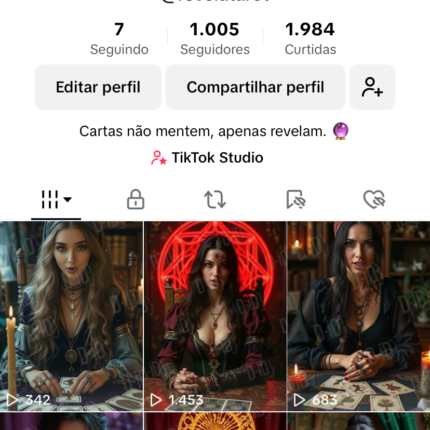 CONTA DO TIKTOK +1000 SEGUIDORES