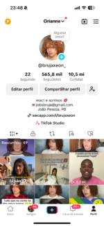 Conta Tiktok 565 mil seguidores