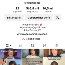 Conta Tiktok 565 mil seguidores