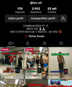 CONTA DO TIKTOK COM QUASE 3K SEGUIDORES MUITO ENGAJADA