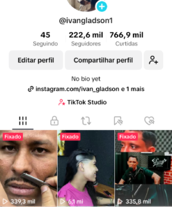 Tiktok Monetizado com 222 Mil Seguidores