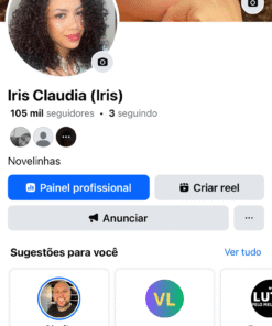 Conta do Facebook com 105 Mil Seguidores