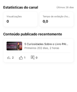 Canal no YouTube de finanças com mil inscritos