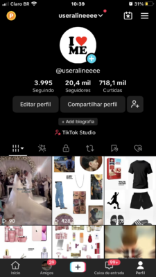 Conta do tiktok +20k