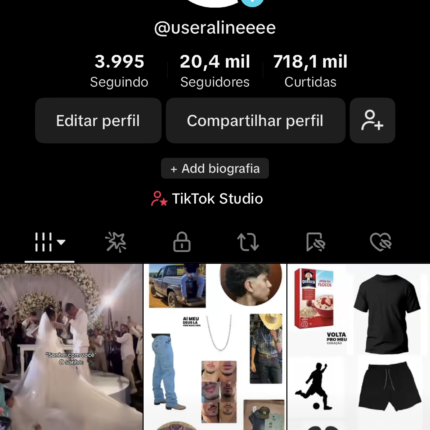 Conta do tiktok +20k