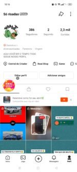 CONTA KWAI SO RISADA 386 SEGUIDORES 2,3 MIL CURTIDAS