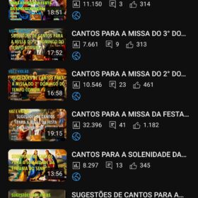 Vendo canal YouTube servi Christi cantos para a missa com 7 mil inscritos