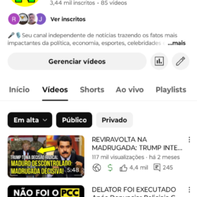 Canal de Notícias no YouTube - Notícias365 com 3 mil inscritos