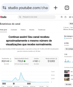 Canal monetizado com Google AdSense com 4 mil inscritos ,Ganhe Dinheiro Fazendo o que Ama: Conquiste o sucesso financeiro no YouTube!" Une paixão e lucro, além do AdSense ganhe dinheiro como afiliado na shopee, mercado livre, magalu, magazine Luiza, Hotmart, kirvano, casas de aposta, kiwify
