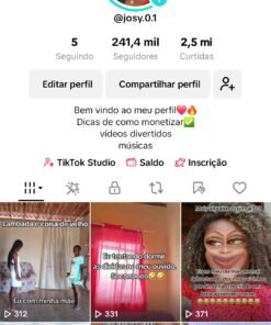 Perfil no tiktok com 241 mil Seguidores