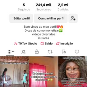 Perfil no tiktok com 241 mil Seguidores