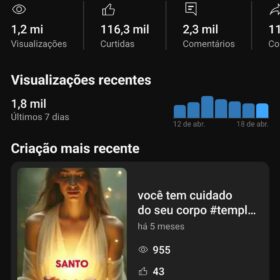 Canal youtube dark de religião Ainda não é monetizado 10k 900 de inscrito