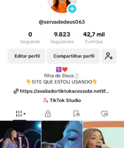 Conta com 9k no TikTok
