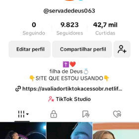 Conta com 9k no TikTok