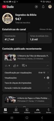 YouTube religião com 947 inscritos - Imagem 2