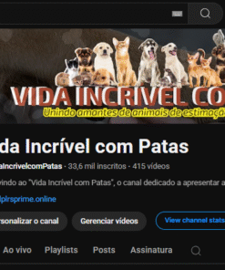 Canal de Pets 33,6 mil inscritos