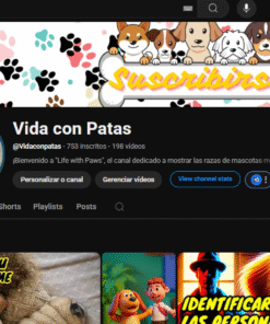 Canal Youtube 990 inscritos de Pets em Espanhol Vida con Patas
