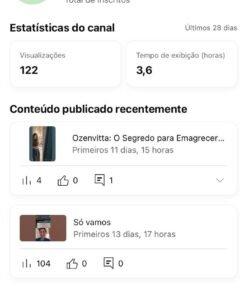 OPORTUNIDADE UNICA CANAL NO YOUTUBE COM 1050 INSCRITOS