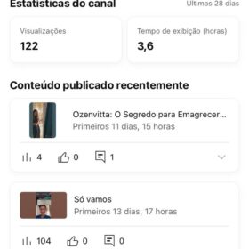 OPORTUNIDADE UNICA CANAL NO YOUTUBE COM 1050 INSCRITOS