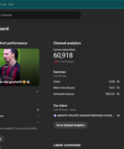 Canal de Futebol Alemão com 60k de Inscritos e já fez $6.000