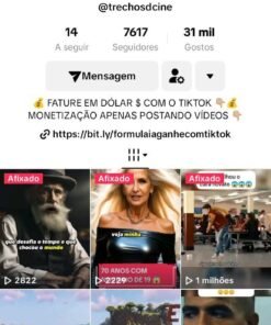 Conta tiktok 7617 seguidores nicho viral vende rápido