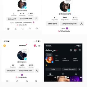 Vendo quatro contas 3 do TikTok e 1 do Insta