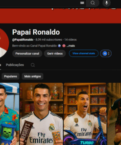 Canal Dark de Futebol IA Youtube shorts Monetiza rapido 8,09 mil inscritos