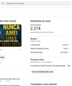 CANAL MONETIZADO 2.260 INSCRITOS
