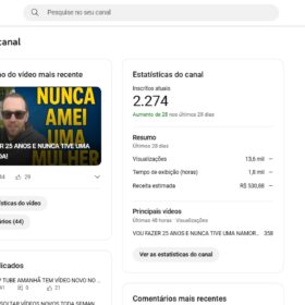 CANAL MONETIZADO 2.260 INSCRITOS