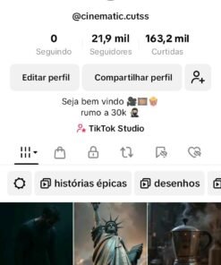 Conta com Tiktok shop ativo 21,9 mil seguidores