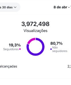 Conta Instagram com 345K e 4mi visualizações mensais
